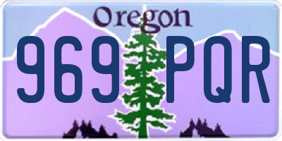 OR license plate 969PQR
