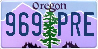 OR license plate 969PRE