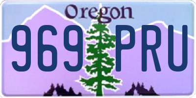 OR license plate 969PRU
