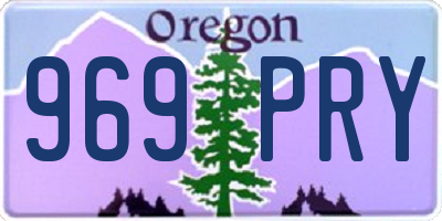 OR license plate 969PRY