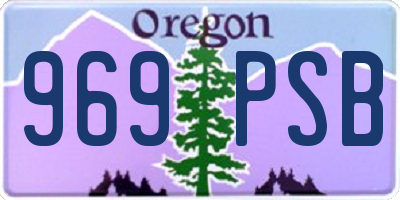 OR license plate 969PSB