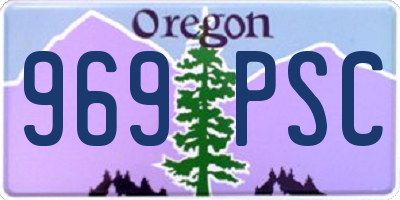 OR license plate 969PSC