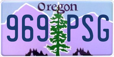 OR license plate 969PSG