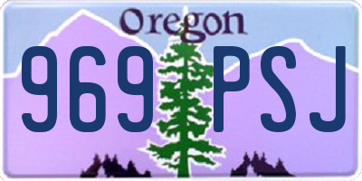 OR license plate 969PSJ