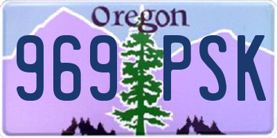 OR license plate 969PSK