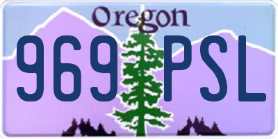 OR license plate 969PSL