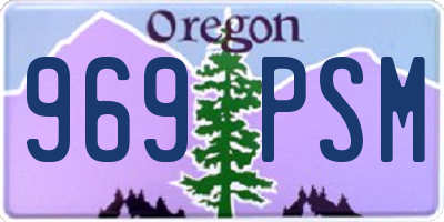 OR license plate 969PSM