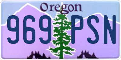 OR license plate 969PSN