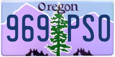 OR license plate 969PSO