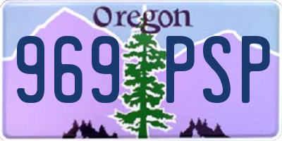 OR license plate 969PSP