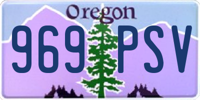 OR license plate 969PSV