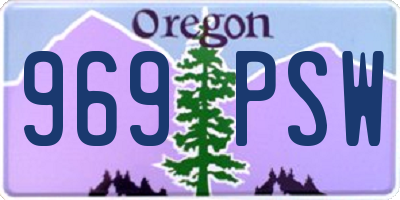 OR license plate 969PSW