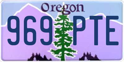 OR license plate 969PTE