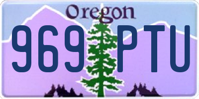 OR license plate 969PTU