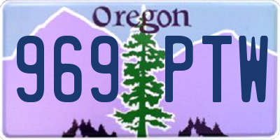 OR license plate 969PTW