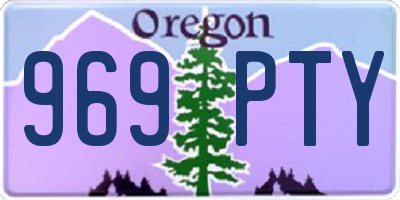OR license plate 969PTY