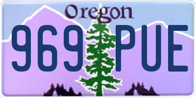 OR license plate 969PUE