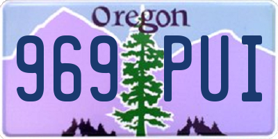 OR license plate 969PUI