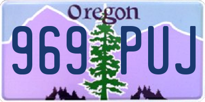 OR license plate 969PUJ