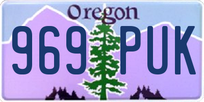 OR license plate 969PUK
