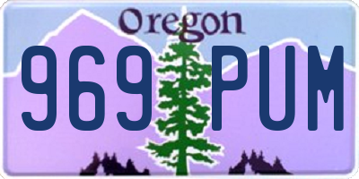 OR license plate 969PUM