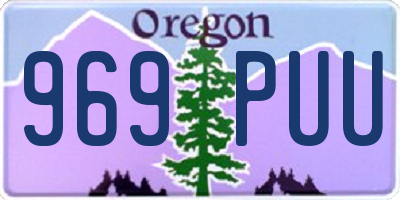 OR license plate 969PUU