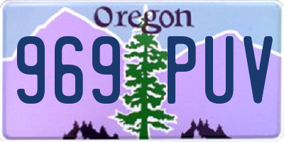 OR license plate 969PUV
