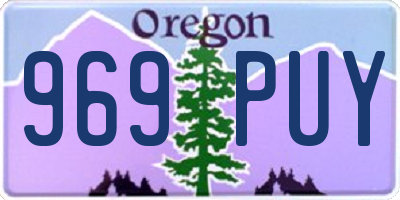 OR license plate 969PUY