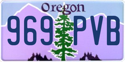 OR license plate 969PVB