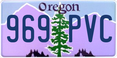 OR license plate 969PVC