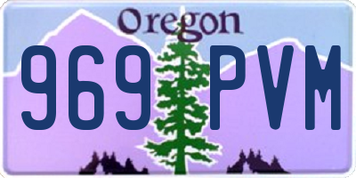 OR license plate 969PVM