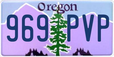OR license plate 969PVP