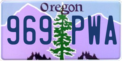 OR license plate 969PWA