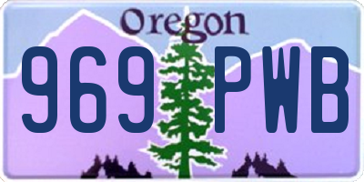 OR license plate 969PWB