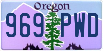 OR license plate 969PWD