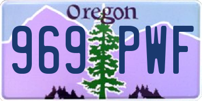OR license plate 969PWF