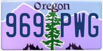 OR license plate 969PWG