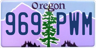 OR license plate 969PWM