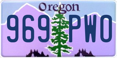 OR license plate 969PWO