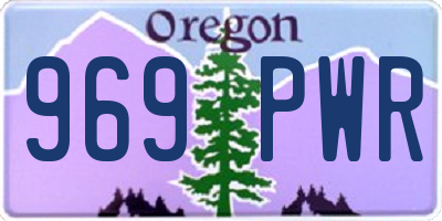OR license plate 969PWR