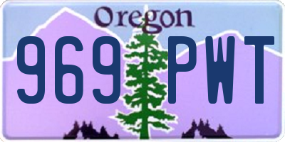 OR license plate 969PWT