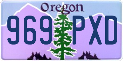 OR license plate 969PXD