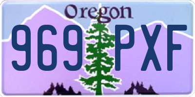 OR license plate 969PXF
