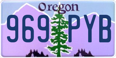 OR license plate 969PYB