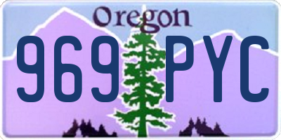 OR license plate 969PYC