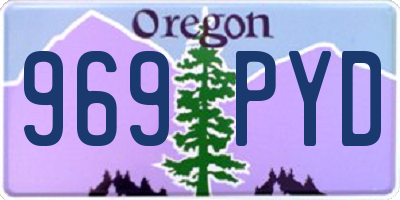 OR license plate 969PYD