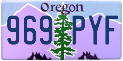 OR license plate 969PYF