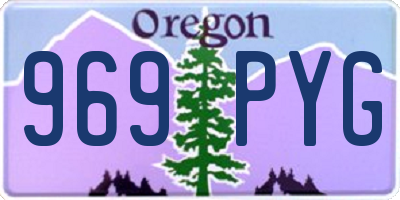 OR license plate 969PYG