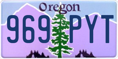 OR license plate 969PYT