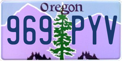 OR license plate 969PYV